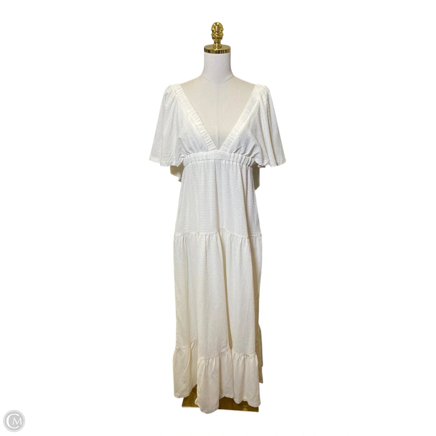 Dress Casual Maxi By Clothes Mentor In Cream, Size: L