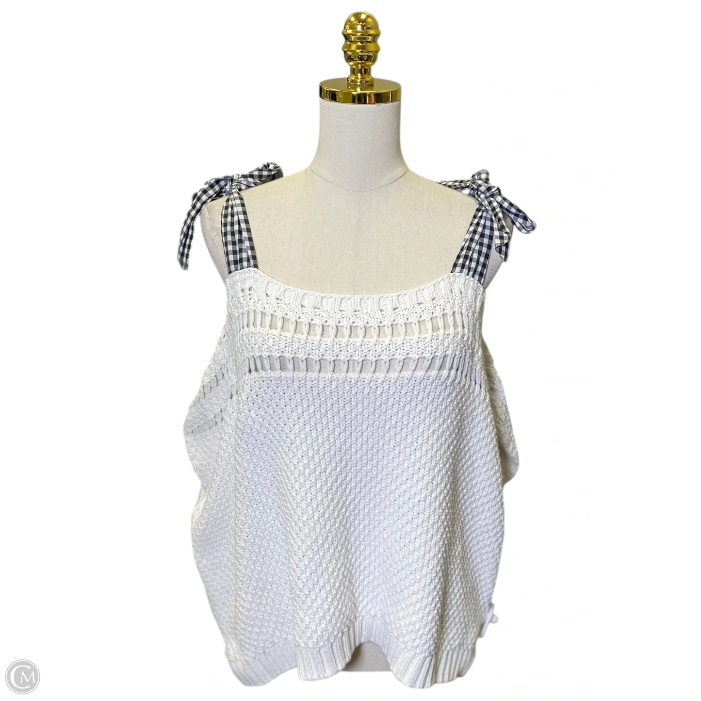 Top Sleeveless By Maeve In Black & White, Size: S