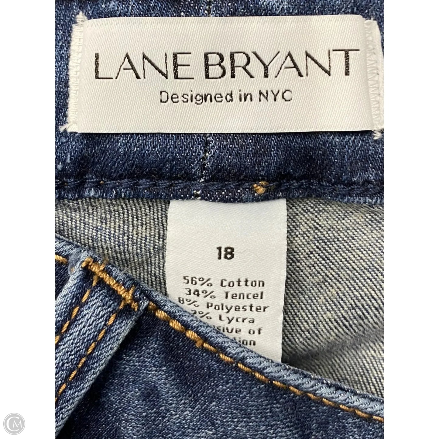 Jeans Skinny By Lane Bryant In Blue Denim, Size: 18