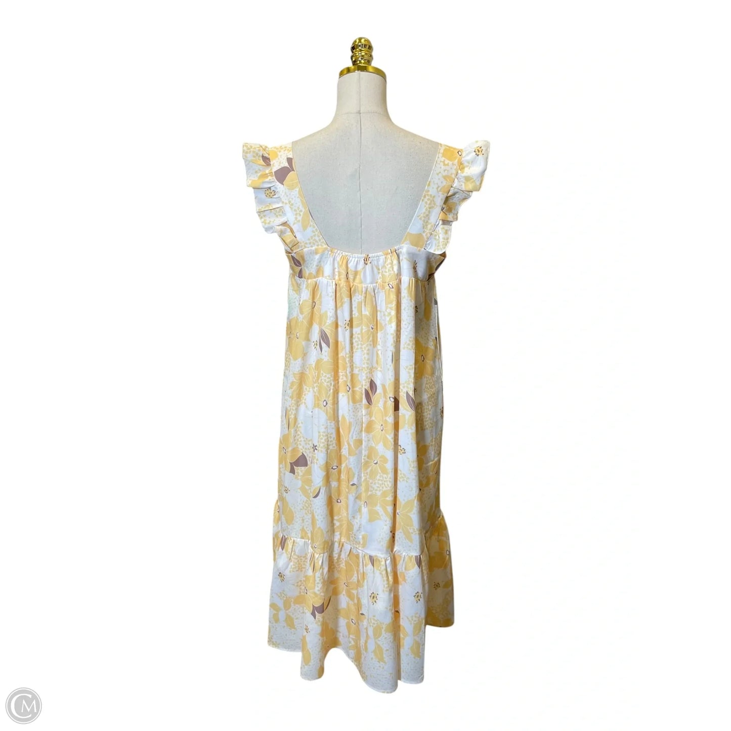 Dress Casual Midi By Clothes Mentor In Floral Print, Size: L