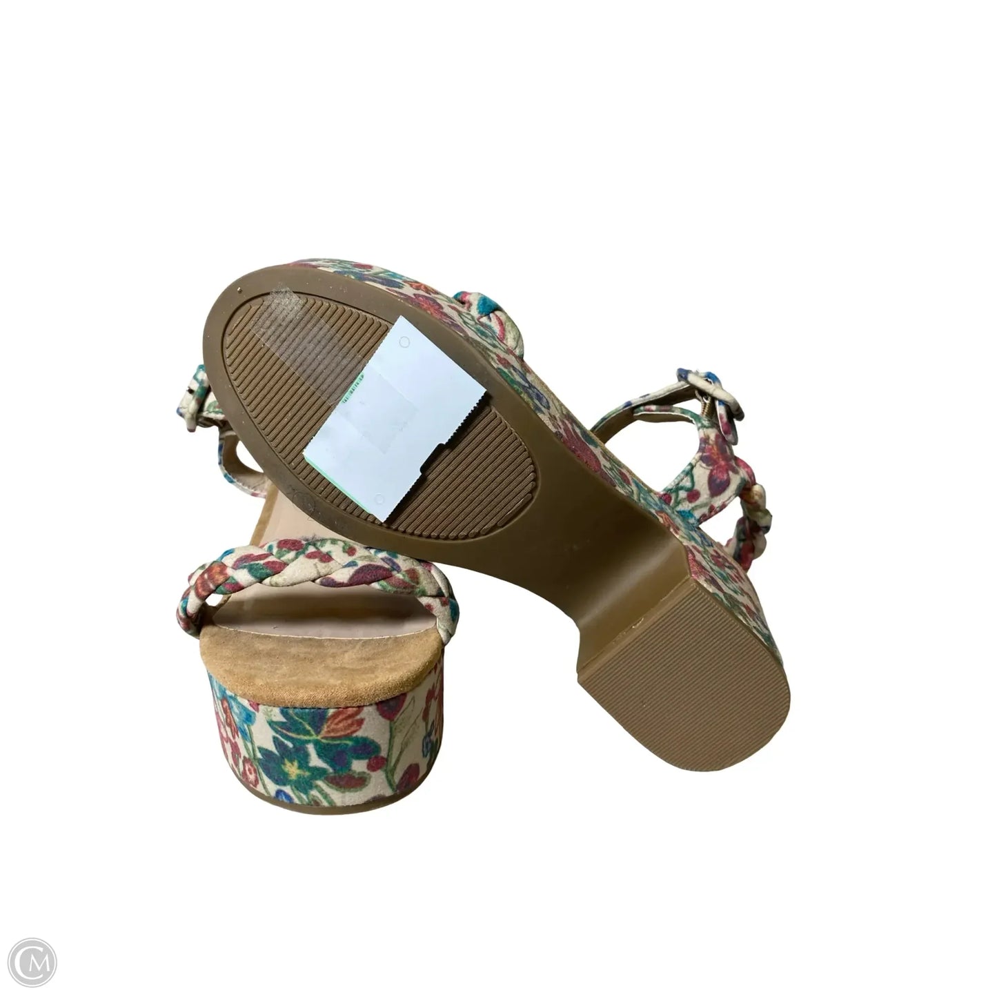 Shoes Heels Block By So In Floral Print, Size: 7