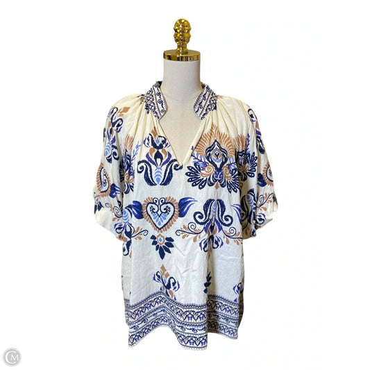 Top Short Sleeve By Umgee In Multi-colored, Size: Xl