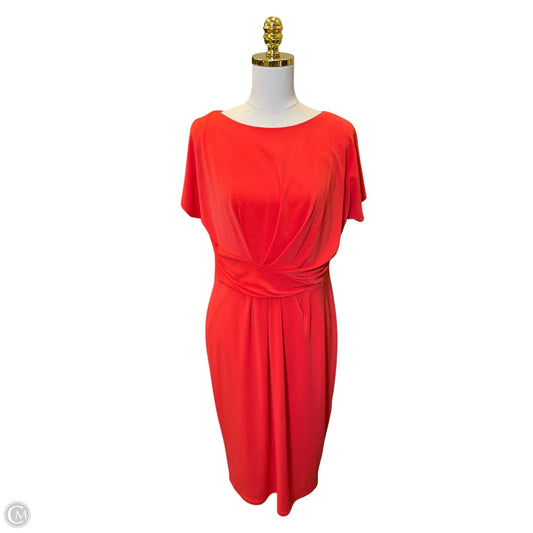 Dress Casual Midi By Anne Klein In Orange, Size: 14