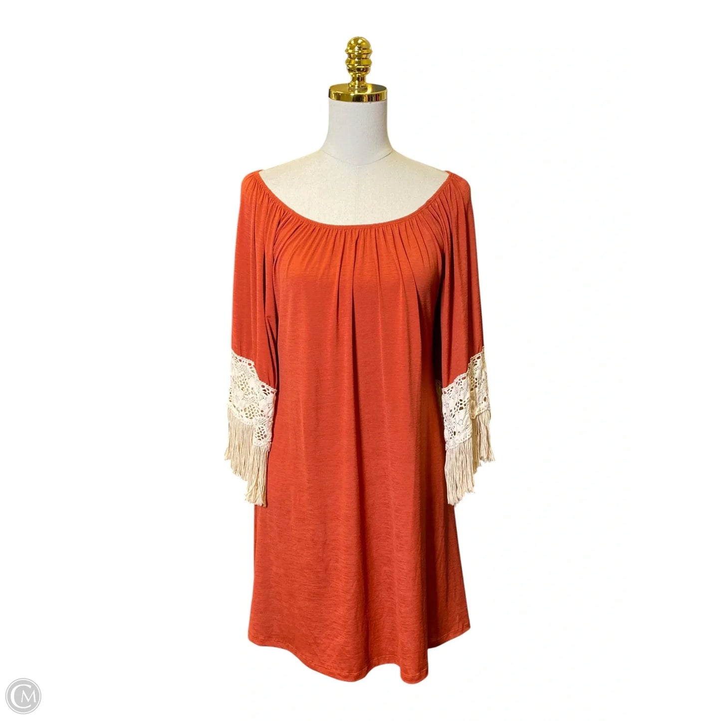 Dress Casual Midi By Clothes Mentor In Orange, Size: M