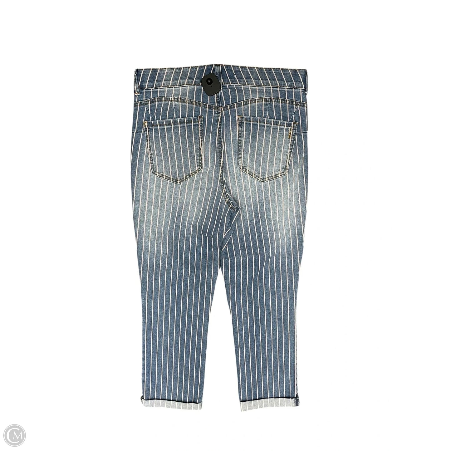 Jeans Straight By Vintage America In Striped Pattern, Size: 10