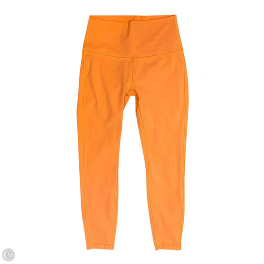 Athletic Leggings By Lululemon In Orange, Size: 4
