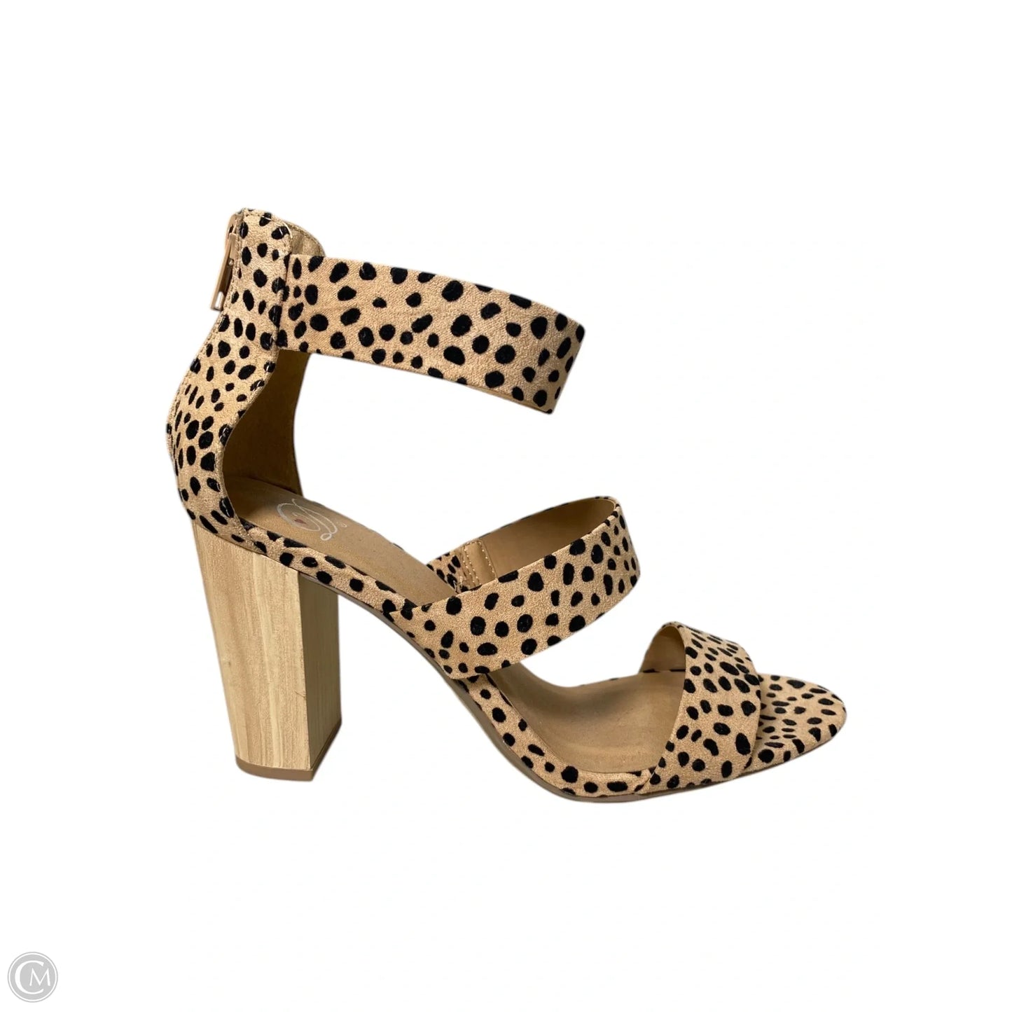 Shoes Heels Block By Clothes Mentor In Black & Tan, Size: 7.5