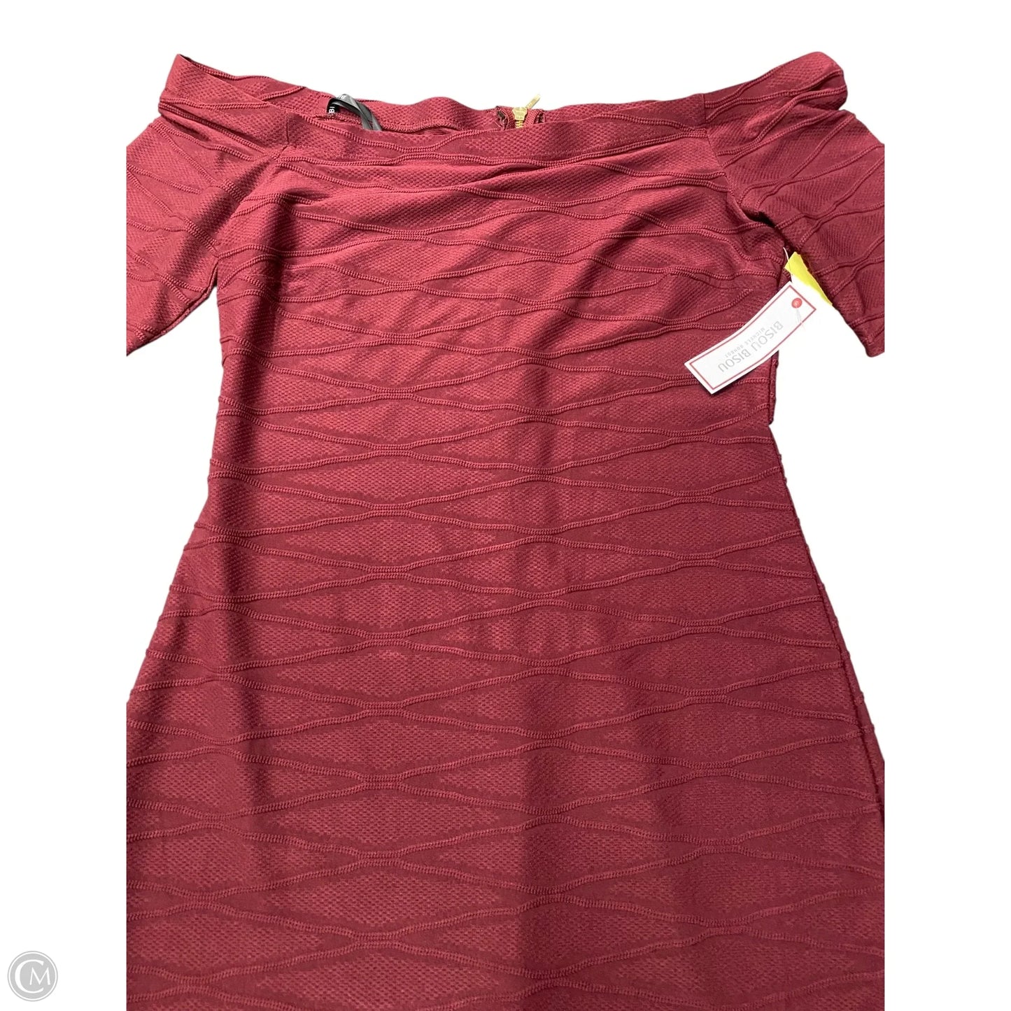 Dress Casual Midi By Bisou Bisou In Maroon, Size: 14