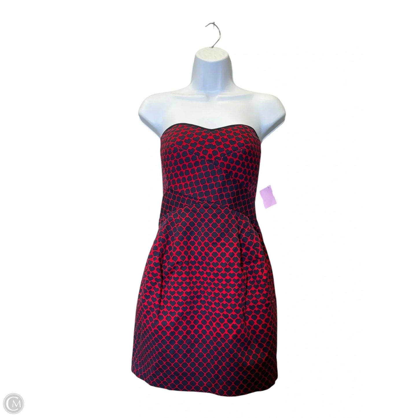 Dress Casual Midi By Club Monaco In Blue & Red, Size: 0