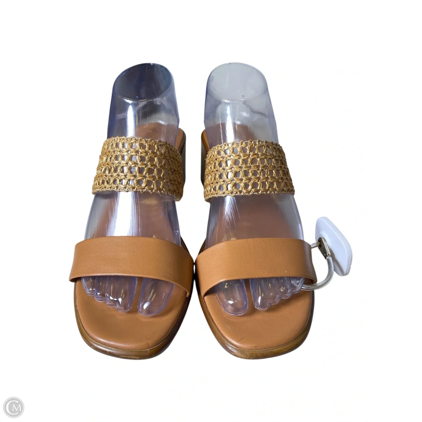Shoes Heels Block By Toscanella In Brown & Tan, Size: 9.5