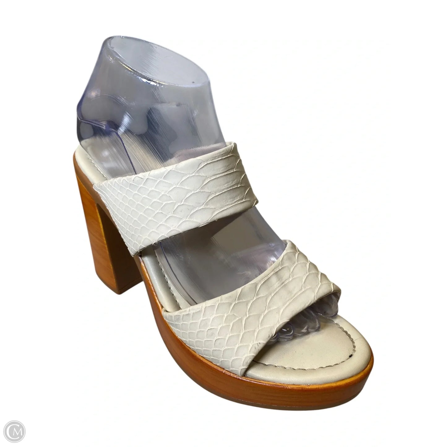 Shoes Heels Platform By Clothes Mentor In Cream, Size: 8