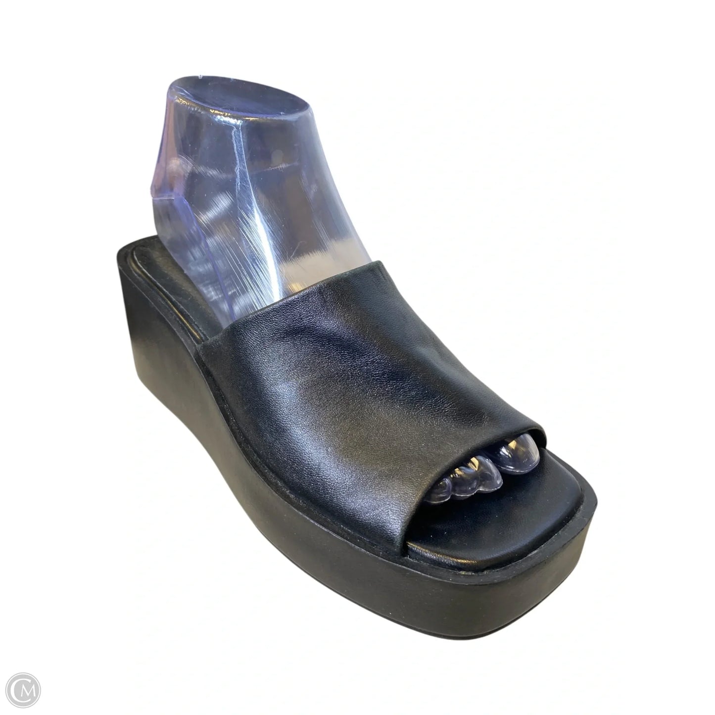 Shoes Heels Wedge By Clothes Mentor In Black, Size: 6.5