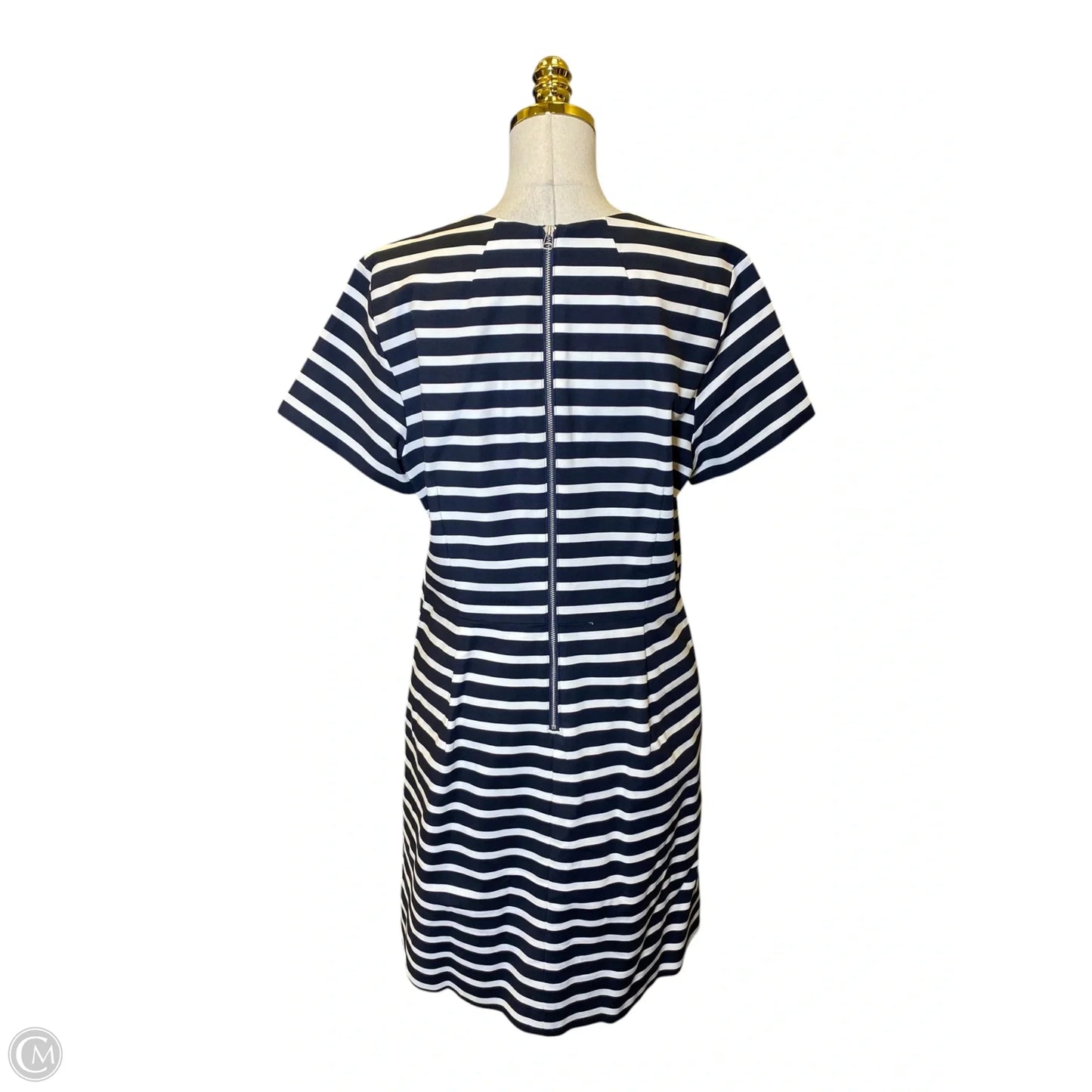 Dress Casual Midi By Gap In Striped Pattern, Size: 16