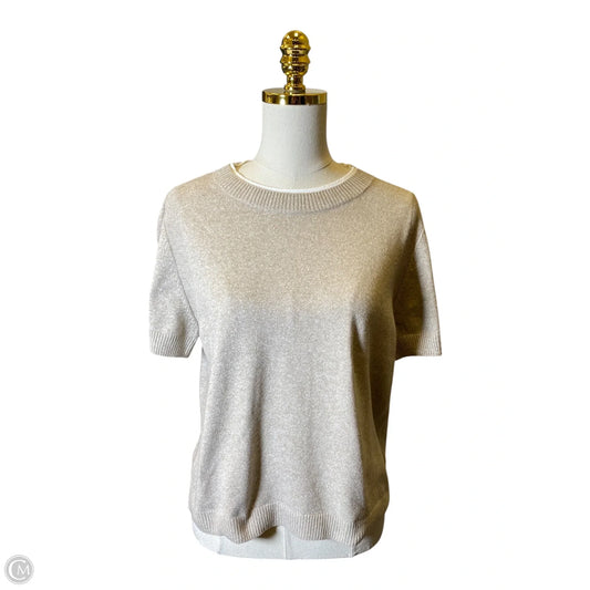 Top Short Sleeve By Vince Camuto In Beige, Size: M