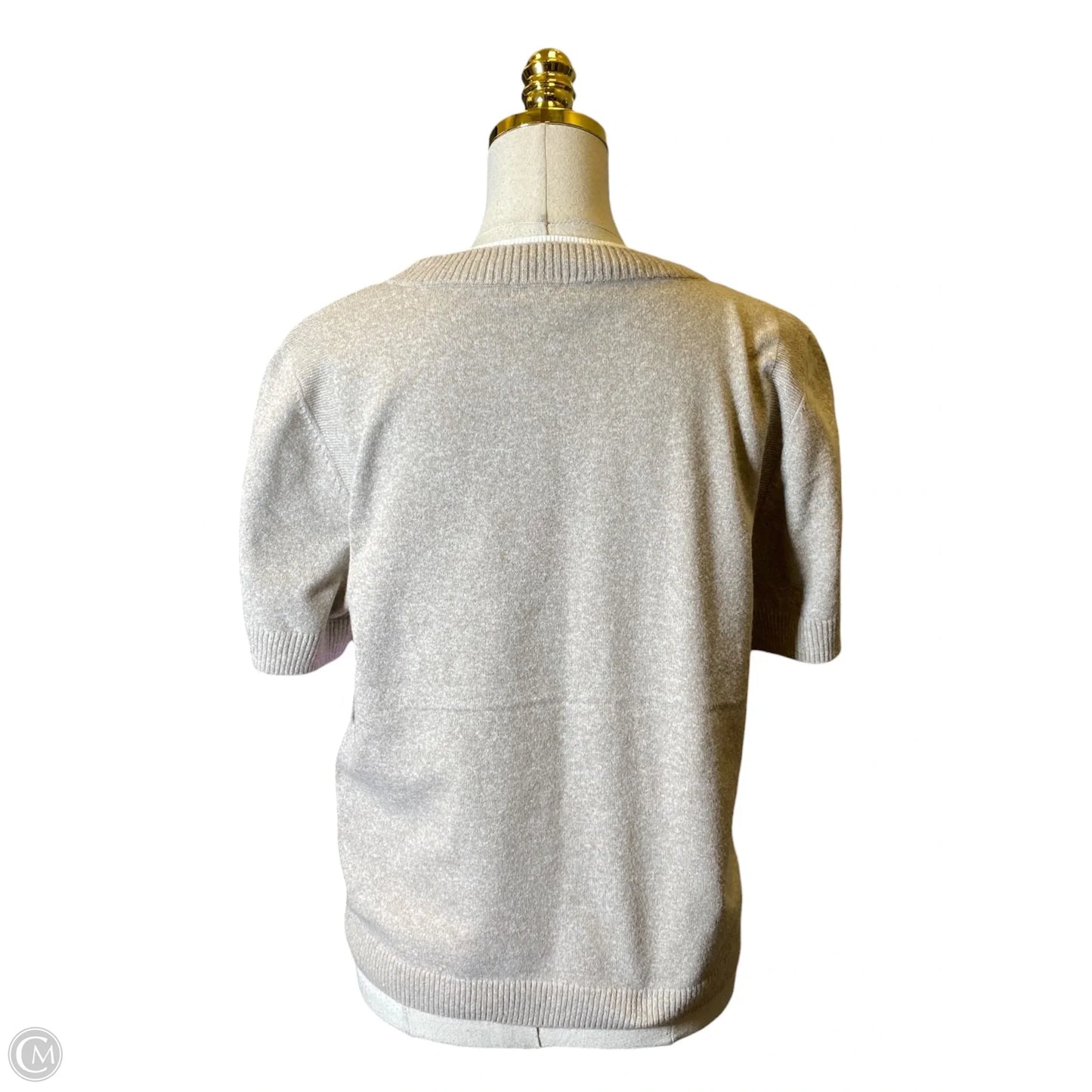 Top Short Sleeve By Vince Camuto In Beige, Size: M