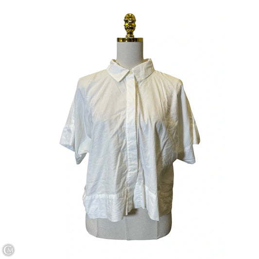 Top Short Sleeve By Loft In White, Size: L