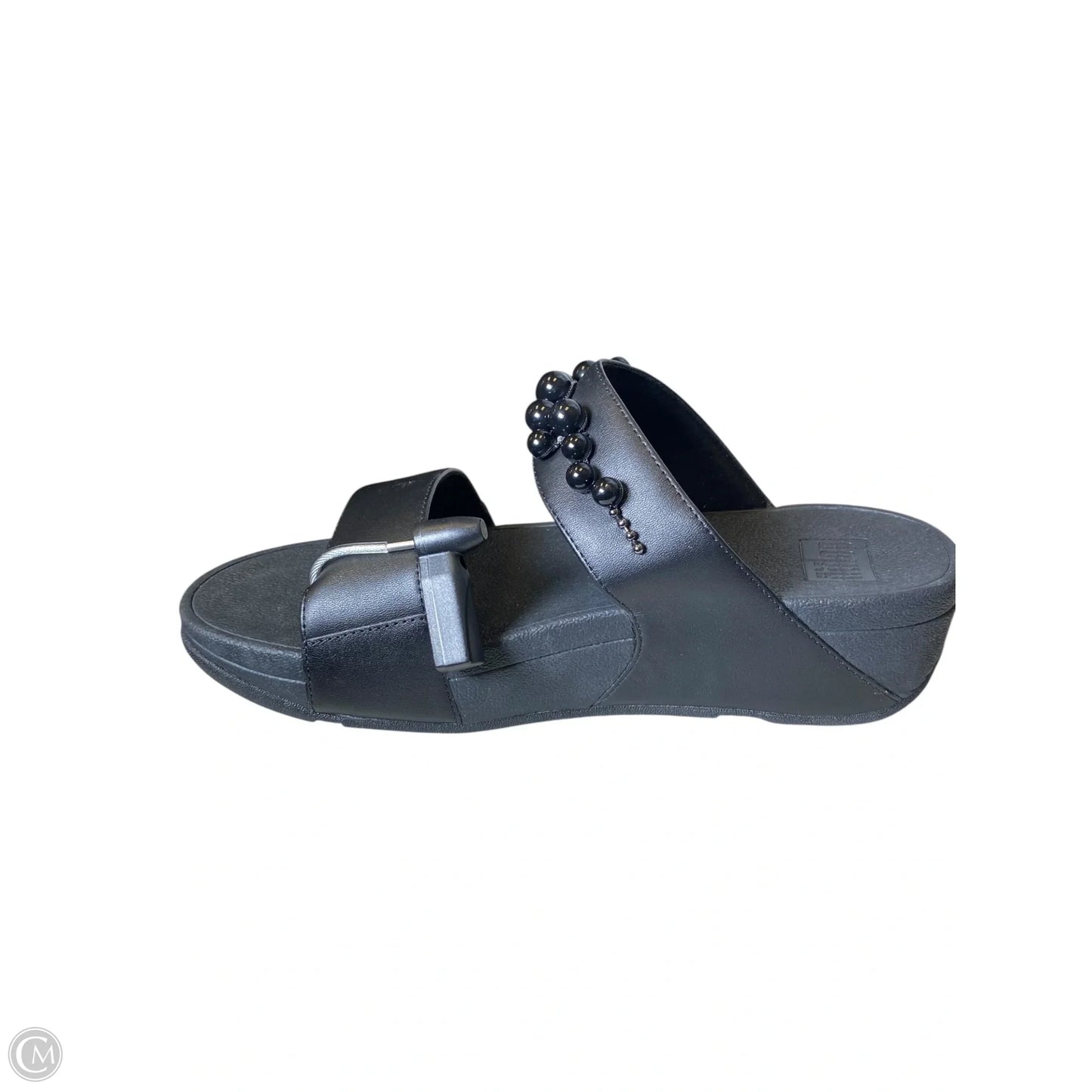 Sandals Heels Wedge By Fitflop In Black, Size: 7