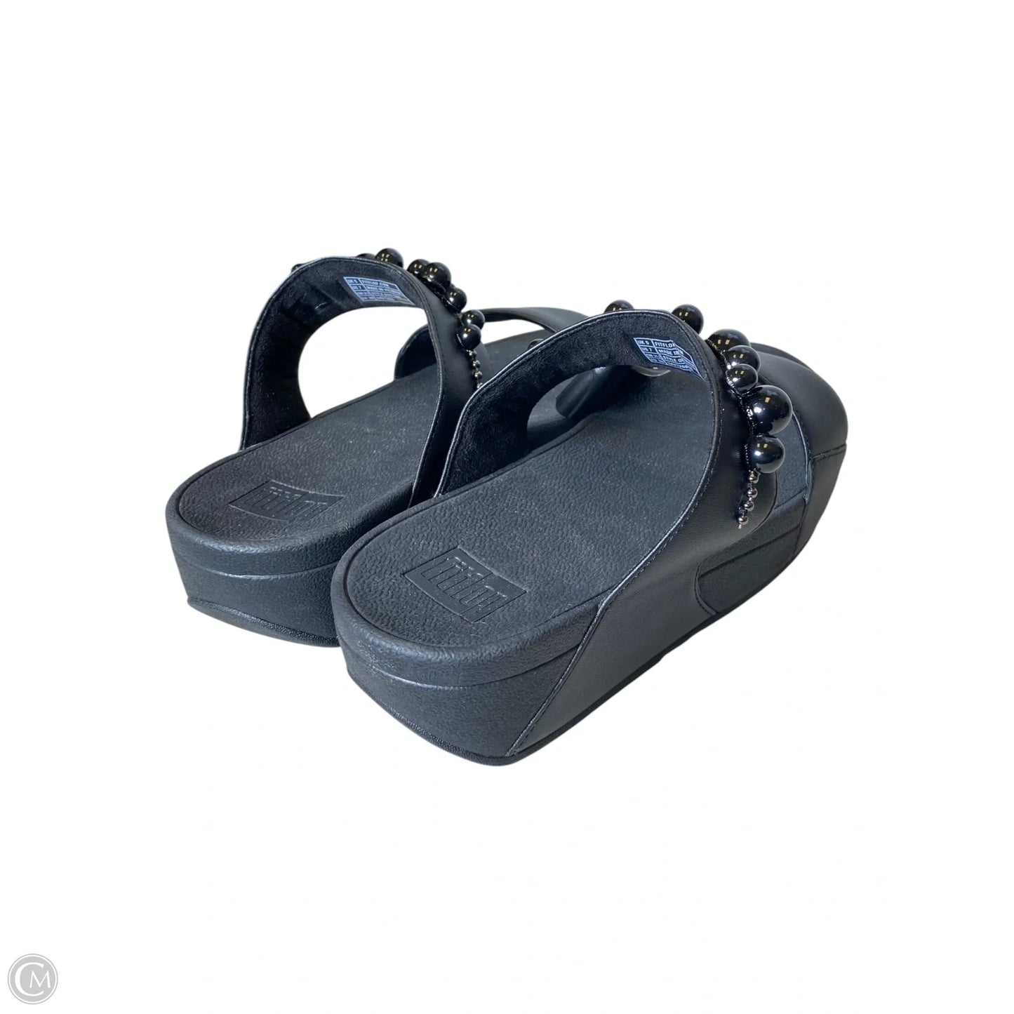 Sandals Heels Wedge By Fitflop In Black, Size: 7
