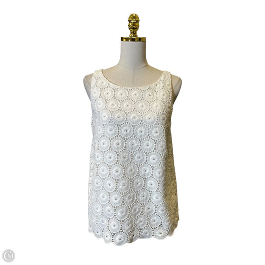 Top Sleeveless By Liz Claiborne In White, Size: M