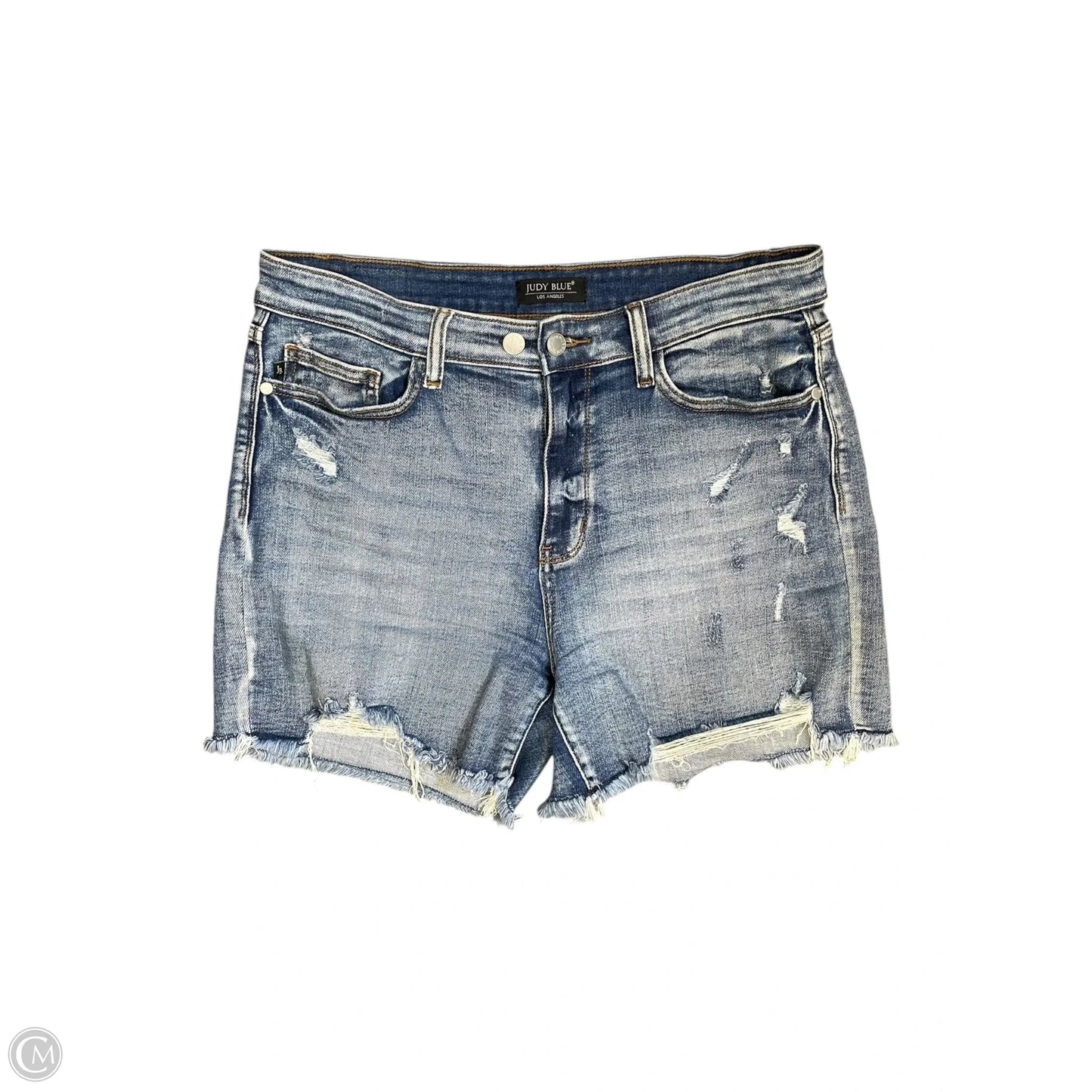 Shorts By Judy Blue In Blue Denim, Size: Xl