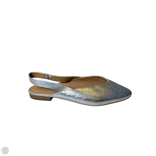 Shoes Flats By Lucky Brand In Silver, Size: 12