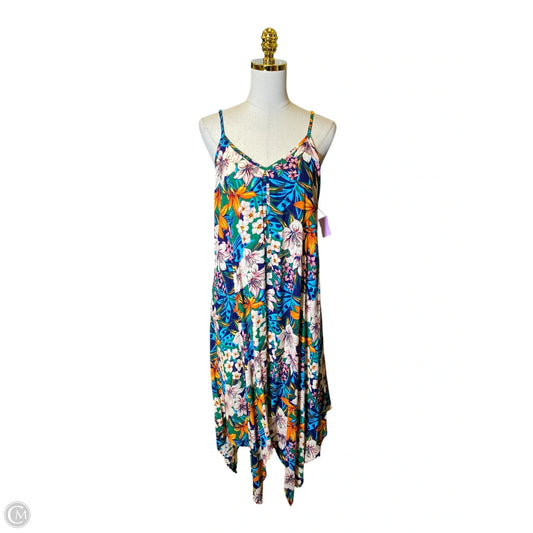 Dress Casual Midi By Clothes Mentor In Multi-colored, Size: L