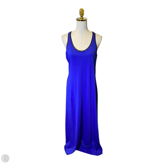 Athletic Dress By Fabletics In Black & Blue, Size: L