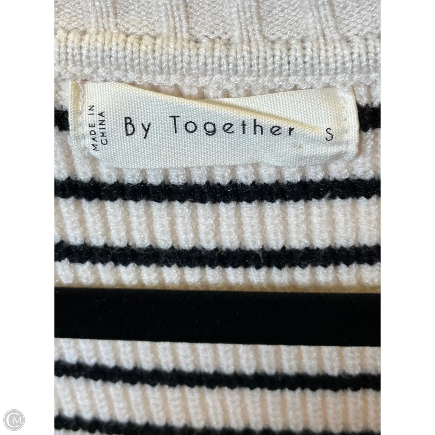 Vest Sweater By By Together In Black & Tan, Size: S