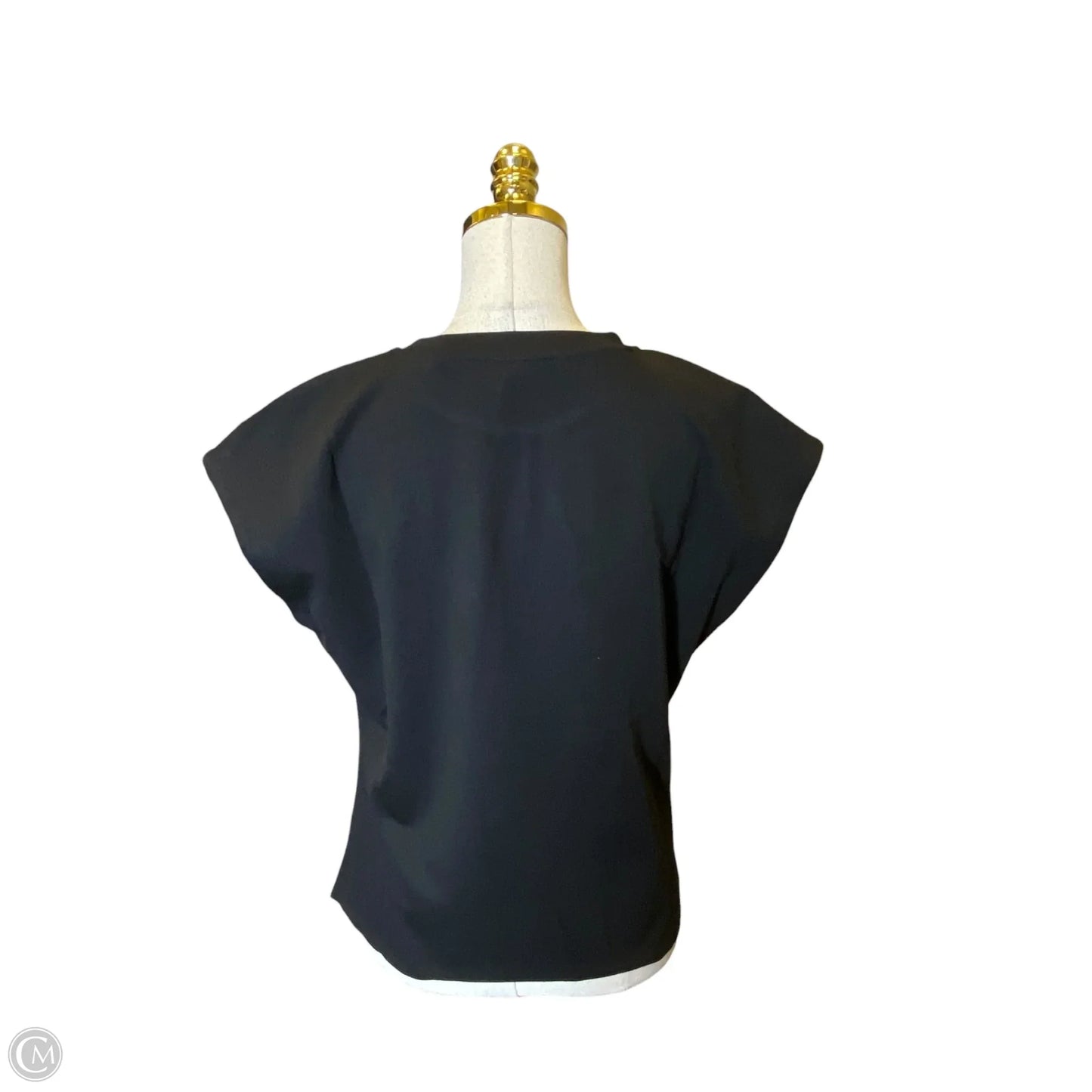 Top Short Sleeve By Gracia In Black, Size: Xl