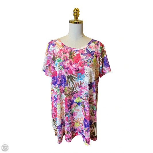 Top Short Sleeve By Clothes Mentor In Multi-colored, Size: 1x