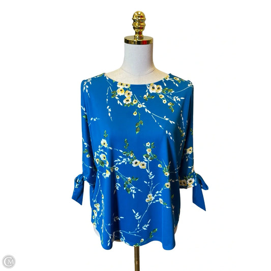 Top Short Sleeve By Worthington In Floral Print, Size: M