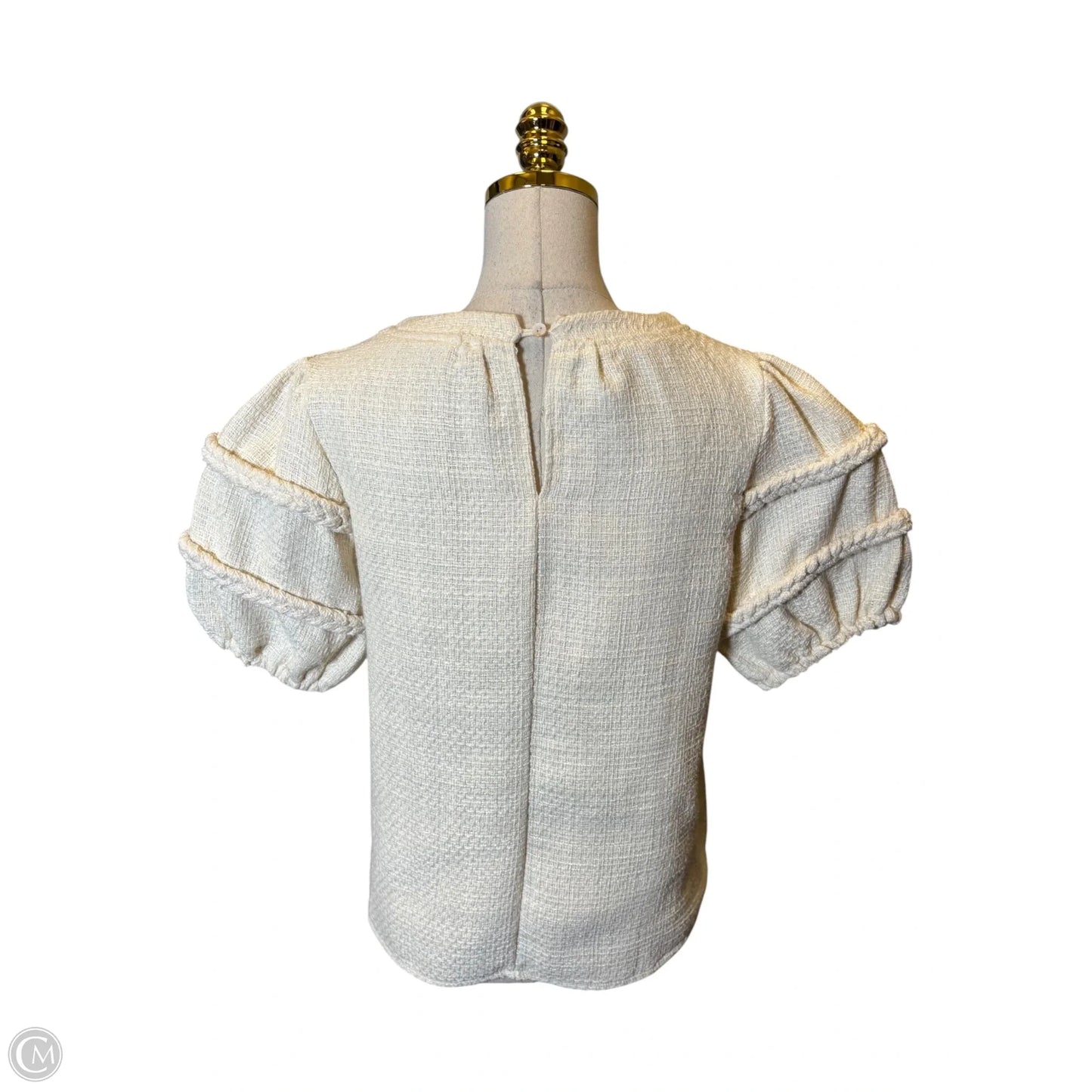 Top Short Sleeve By Voy In Cream, Size: S