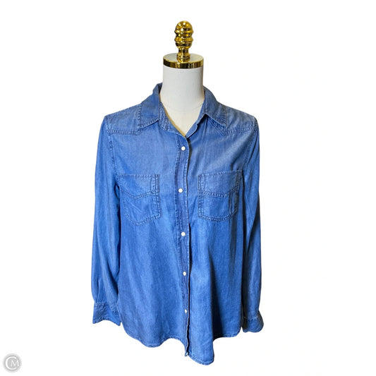 Top Long Sleeve By Lola River In Blue Denim, Size: Xs