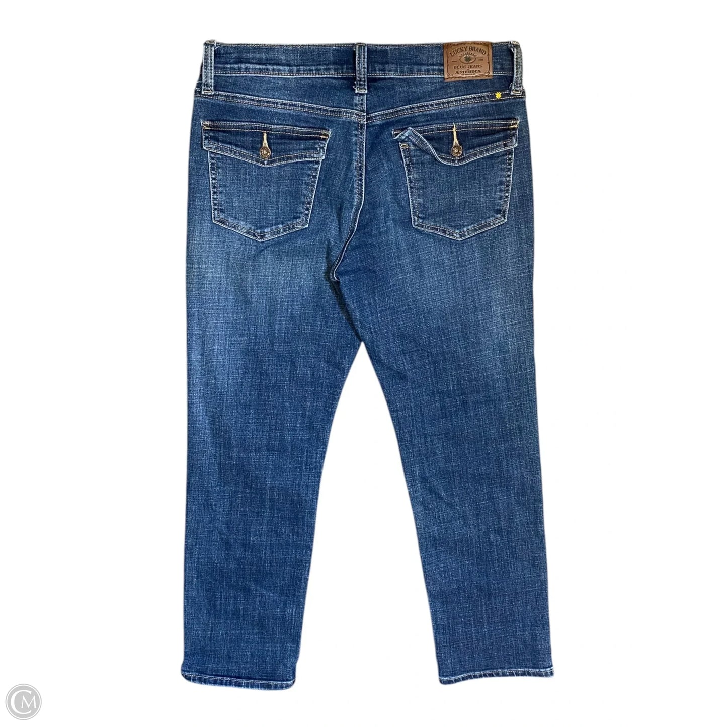 Jeans Cropped By Lucky Brand In Blue Denim, Size: 6