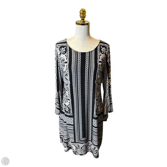 Dress Casual Midi By Inc In Black & White, Size: L