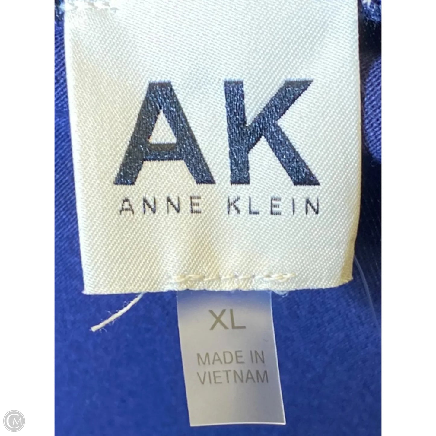 Top Short Sleeve By Anne Klein In Navy, Size: Xl