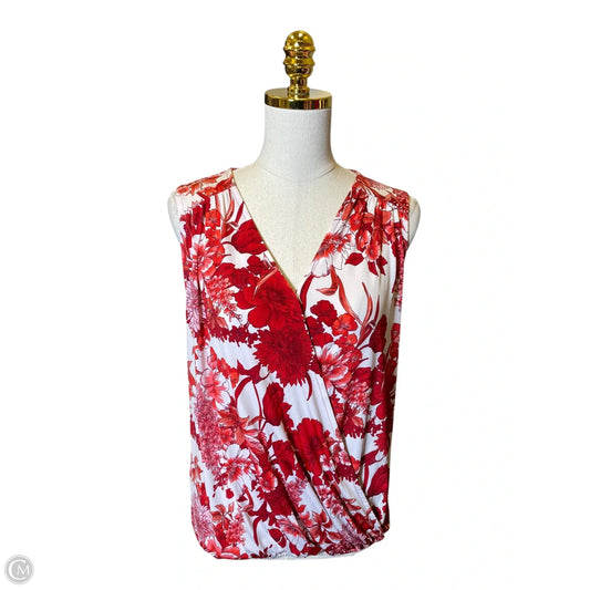 Top Sleeveless By Inc In Floral Print, Size: M