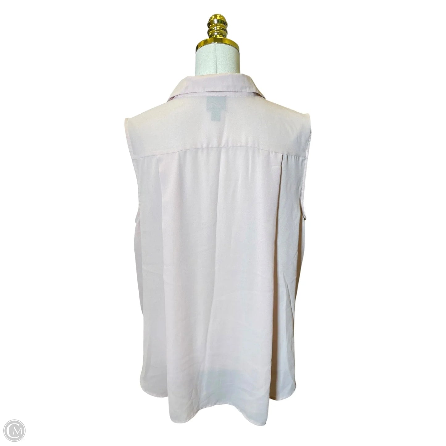 Blouse Sleeveless By Worthington In Pink, Size: Xl
