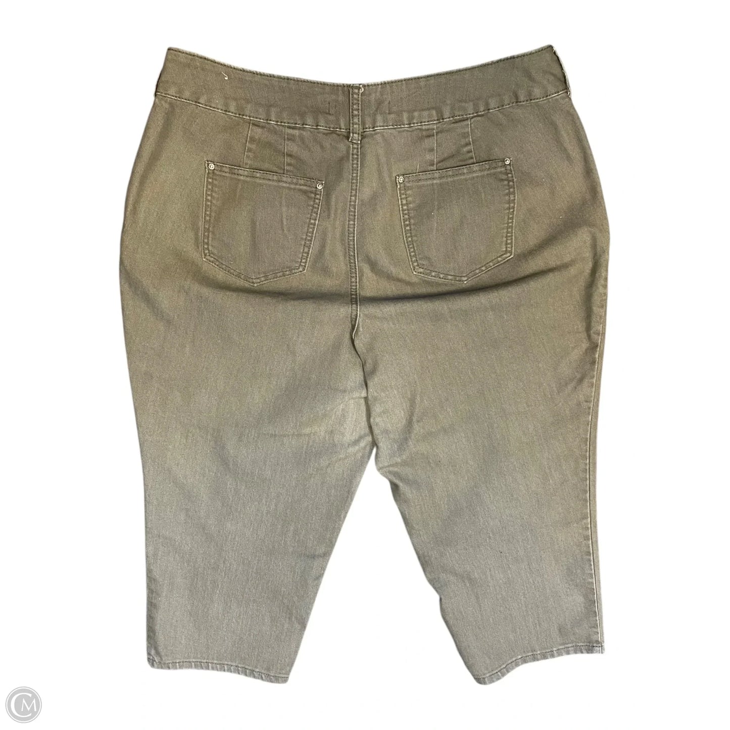Pants Cropped By Clothes Mentor In Green, Size: 18