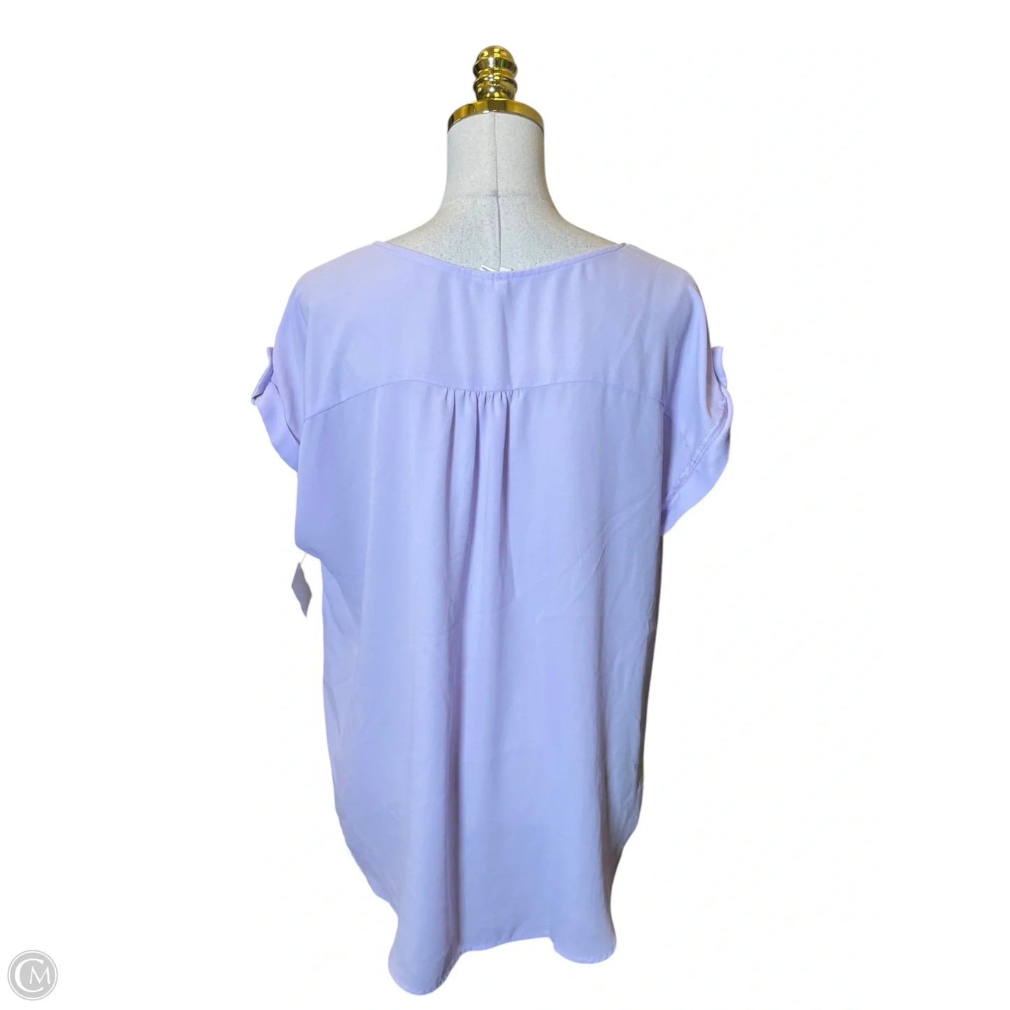 Blouse Short Sleeve By Clothes Mentor In Purple, Size: L