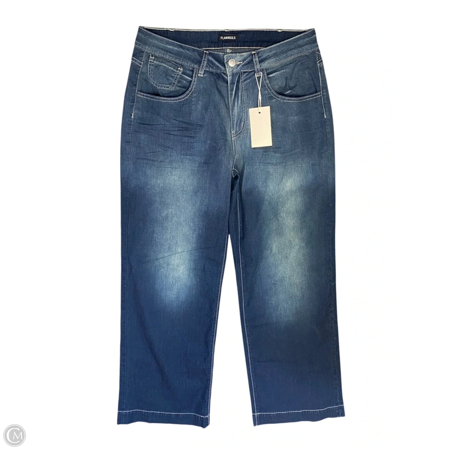 Jeans Wide Leg By Clothes Mentor In Blue Denim, Size: Xl