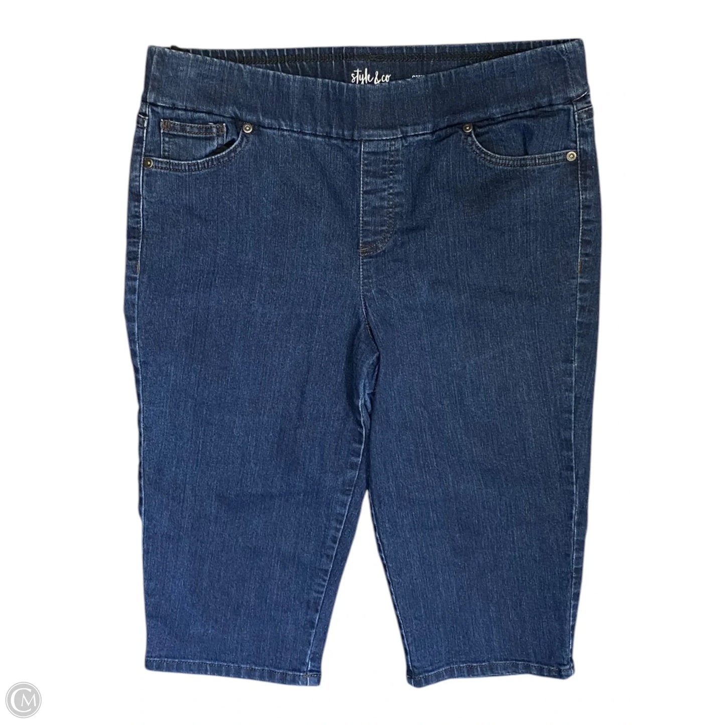 Capris By Style And Company In Blue Denim, Size: L