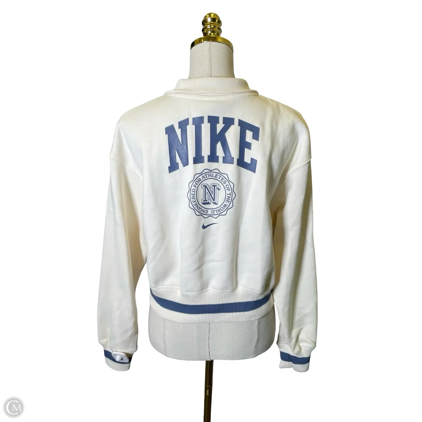 Sweatshirt Collar By Nike In Cream, Size: Xs