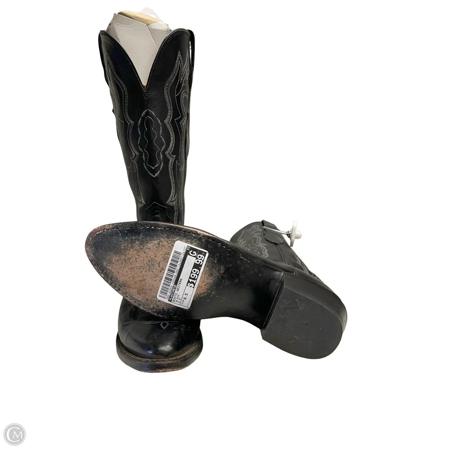 Boots Western By Lucchese In Black, Size: 6.5