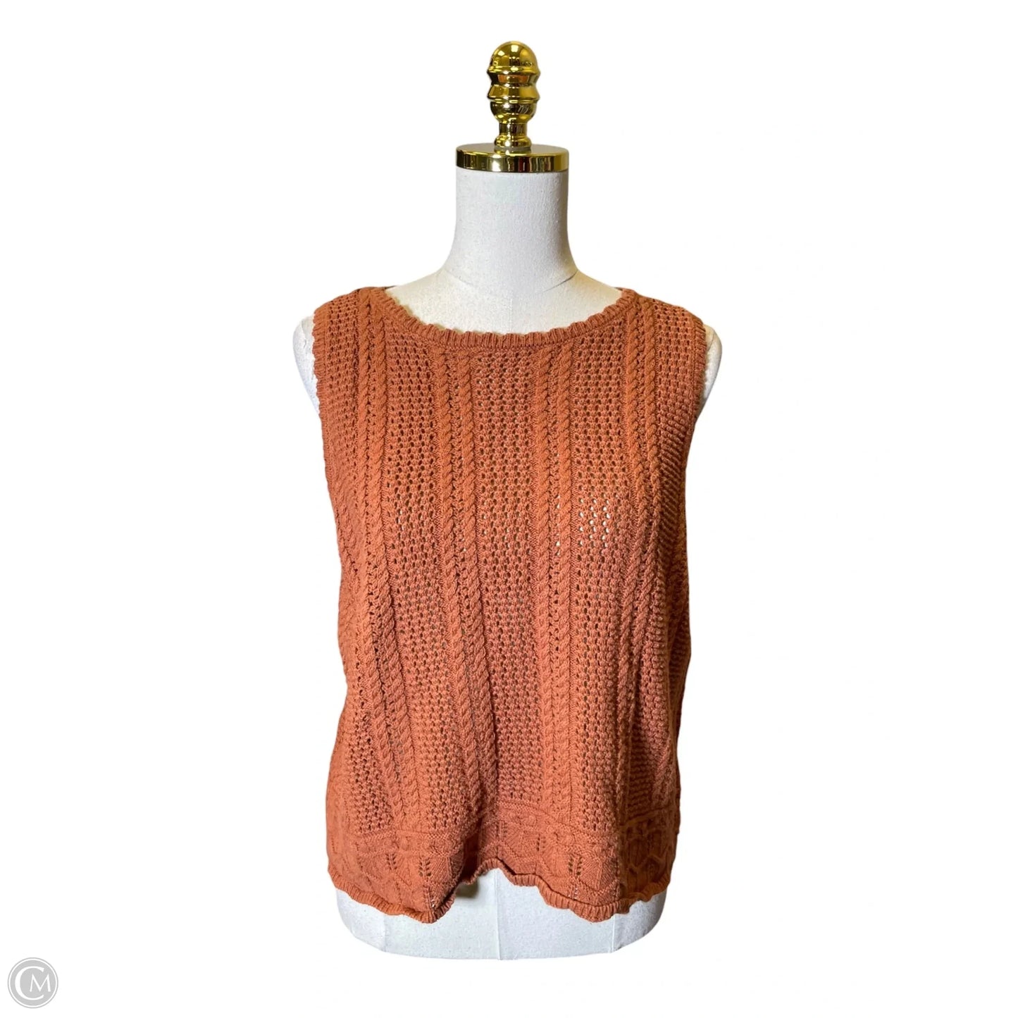Top Sleeveless By Kirundo In Orange, Size: Xl