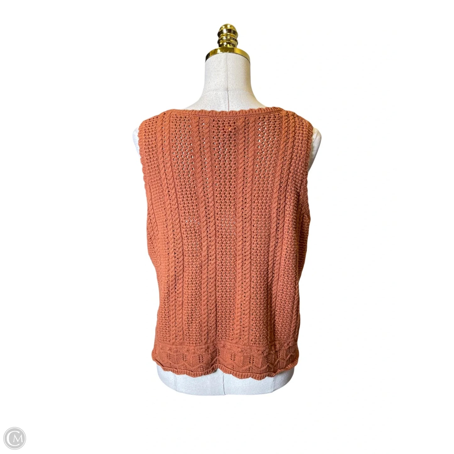 Top Sleeveless By Kirundo In Orange, Size: Xl