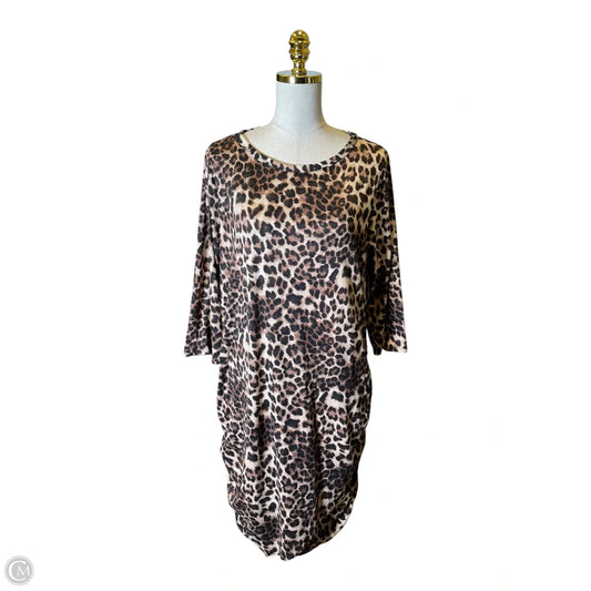 Dress Casual Midi By Clothes Mentor In Animal Print, Size: 2x