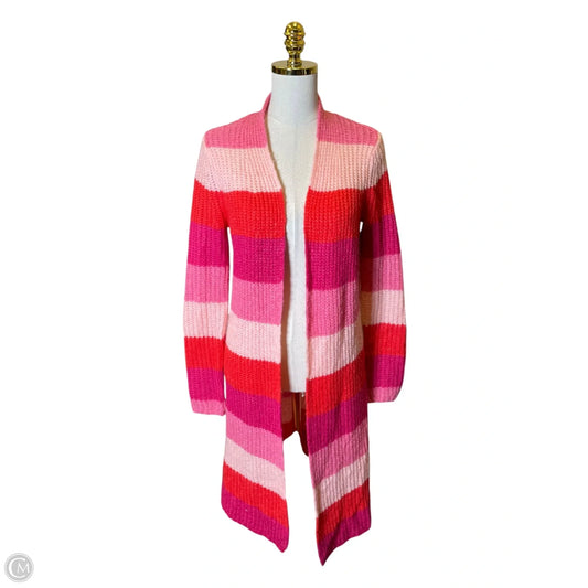 Sweater Cardigan By Loft In Multi-colored, Size: M