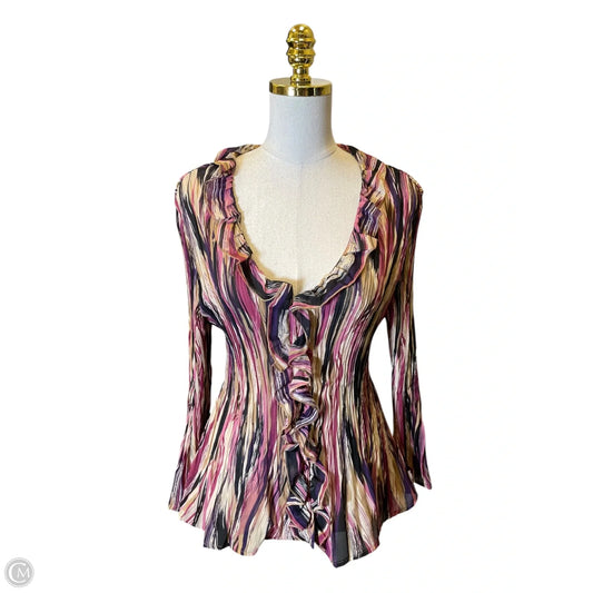 Blouse Long Sleeve By Allison Taylor In Multi-colored, Size: Xl