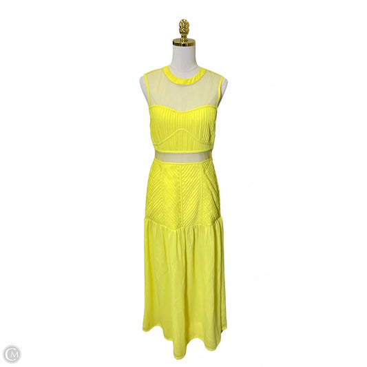 Dress Party Long By Clothes Mentor In Yellow, Size: S